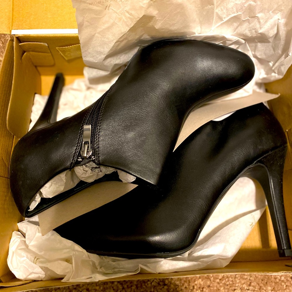 Black heel booties size 11